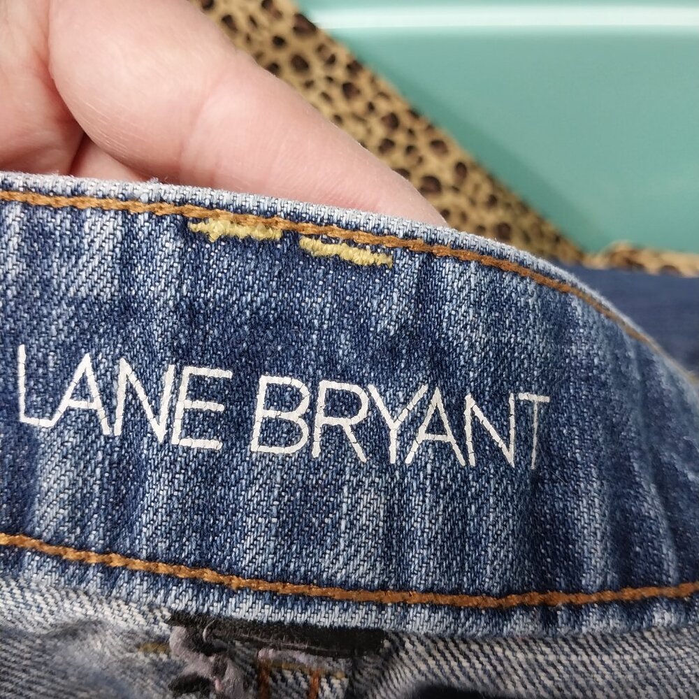 3353 Size 24 Lane Bryant Upcycled Bell Bottoms in Sun Flower Pattern. - Picture 7 of 8